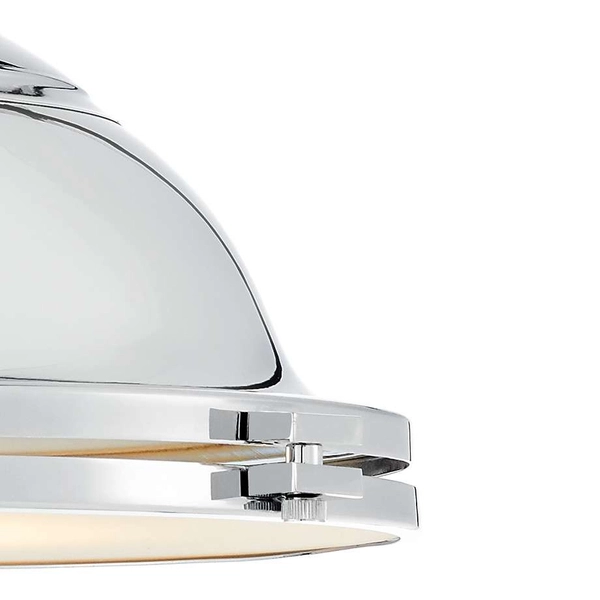 Industrialna LAMPA wisząca NAUTILIUS L 10263103 Kaspa okrągła OPRAWA metalowy ZWIS na łańcuchu chrom