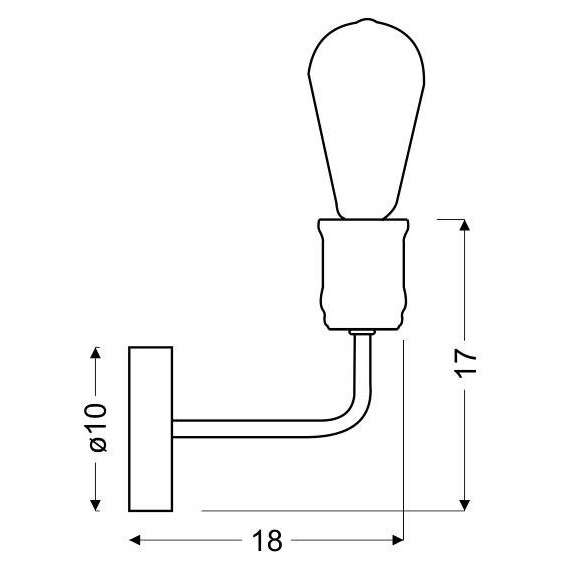 Kinkiet lampa ścienna GOLDIE 21-56160-Z metalowa patyna czarna