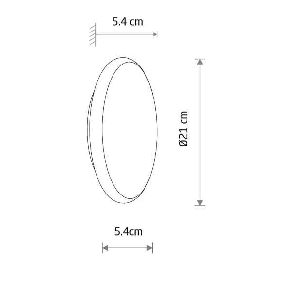 Okrągły kinkiet ASTRA chrom 11940 1xLED 8W 3000K IP65 zewnętrzny