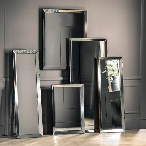 Lustro nad kominek Luna 5055999252010 na ścianę srebrne