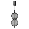 Ażurowa lampa wisząca Puma 32-35356 LED 10W 3000K kulista podwójna czarna