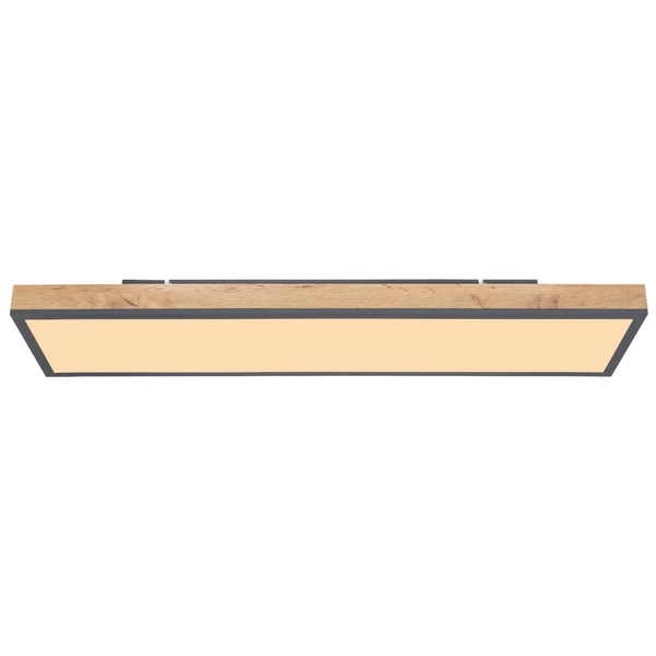 Nowoczesna LAMPA sufitowa DORO 416080WD4 Globo salonowa LED 24W 3000K prostokątny drewno