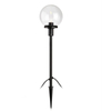 Ogrodowa lampa szklana Garden LED 3W 3000K czarna przezroczysta