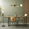 Stołowa lampa modernistyczna L&-192038 Light& okrągła złota brązowa