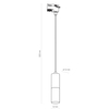 Zwisowa lampa do szynoprzewodu Tracer 4403 TK Lighting czarna chromowana