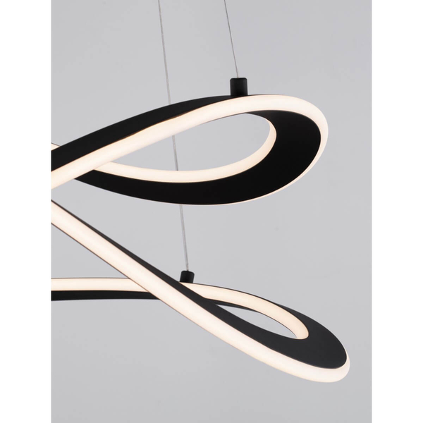 Spiralowa lampa wisząca JAUJA LE44327 LED 87W 3000K wstęga czarna