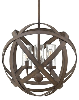 Żyrandol ogrodowy HK-CARSON-3P Hinkley vintage kula ball brązowa