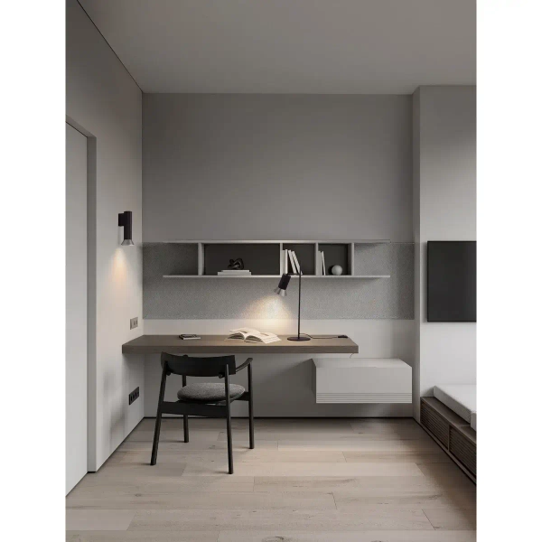 Lampka stołowa z wtyczką MARENZO LE45611 metalowa czarna brązowa