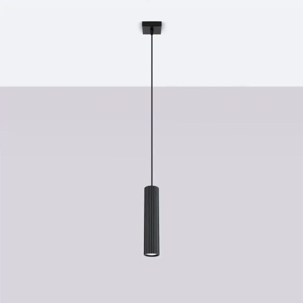 Podłużna lampa wisząca KARBON SL.1573 jadalniana tubka czarny