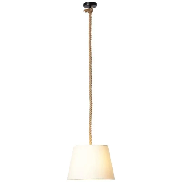 Wisząca lampa abażurowa Sailor 99194/09 marynistyczna biała brązowa