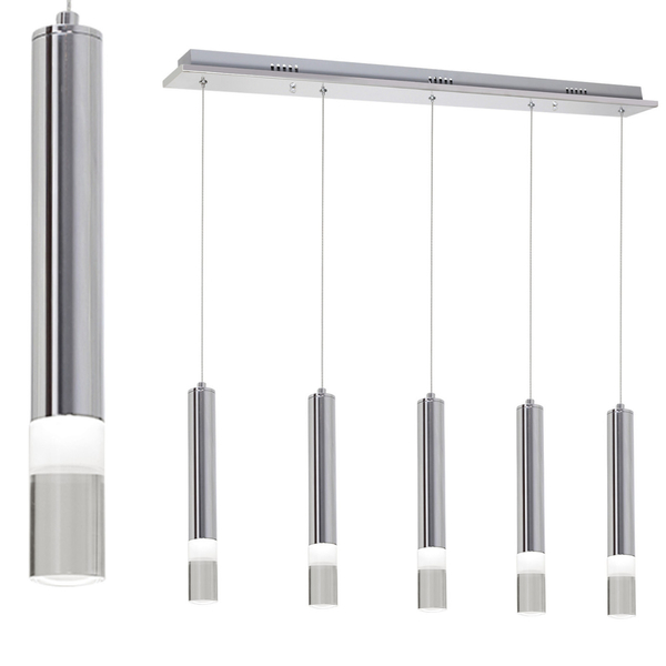 LAMPA wisząca ICE ML323 Milagro zwis OPRAWA listwa sufitowa LED 25W 4000K tuby sople chrom