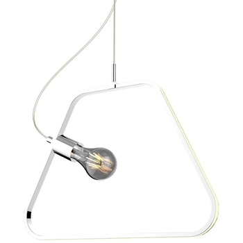 Geometryczna LAMPA wisząca A0023-320 Candellux metalowa OPRAWA zwis LED 12W 4000K trapez chrom