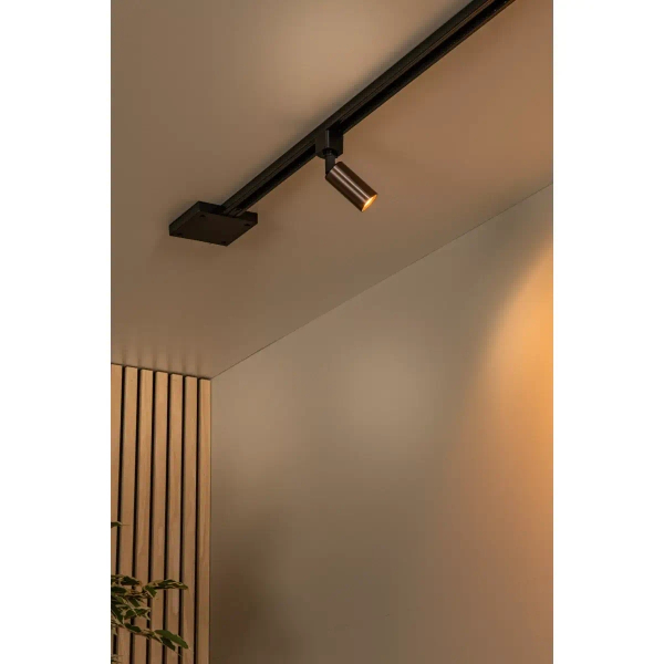 Regulowana lampa 1-fazowa do szyn RITMO 09960/01/97 tuba brązowa czarna