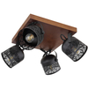 Regulowana lampa sufitowa Rotem 3299 do przedpokoju czarna drewniana