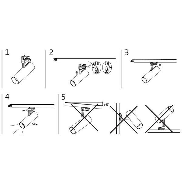 Spot do 3-obwodowego szynoprzewodu Ctls Tinos 10399 Nowodvorski LED 10W 4000K czarny