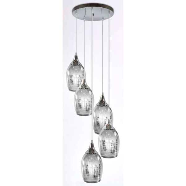 LAMPA wisząca MARINA 35-60198 Candellux szklana OPRAWA zwis kaskada chrom