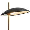 Stojąca LAMPKA loft VILAI TB-203342-1-BL Italux metalowa LAMPA stołowa LED 4W 3000K kopuła czarna złota marmurowa