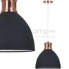 LAMPA wisząca LOLA MD-HN8100-BK+RC Italux industrialna OPRAWA metalowy ZWIS loft kopuła grafitowa