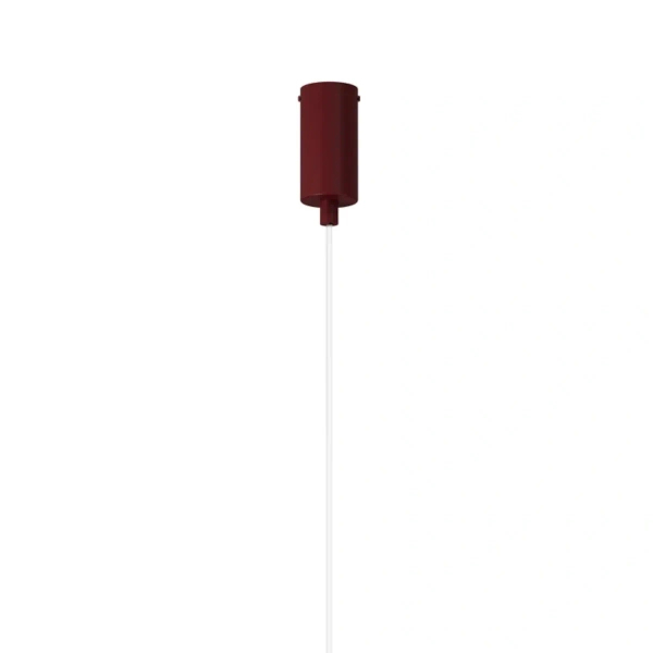 Wisząca lampa burgundowa SOPEL metalowa tubka 1xG9 nad wyspę 41827