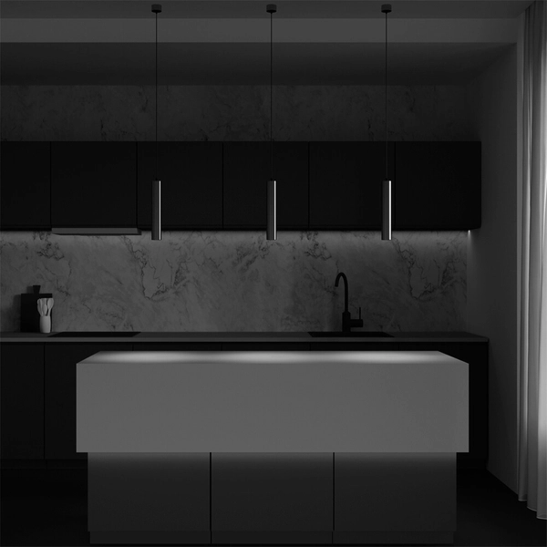 Zwisowa lampa tuba Focus P072PL-L12W3K-BS LED 12W 3000K podłużna mosiądz