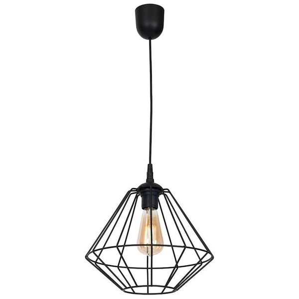 LAMPA wisząca COLIN MLP4789 Milagro metalowa OPRAWA druciana klatka ZWIS industrialny czarny