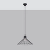 Metalowa lampa wisząca Eda SL.1186 Sollux druciana loftowa czarna