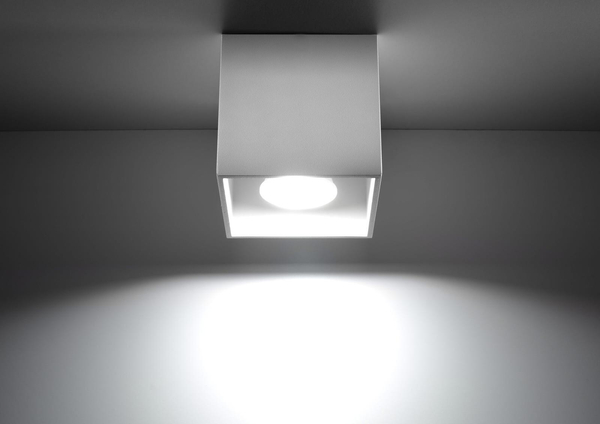 Downlight LAMPA sufitowa SL.0027 metalowa OPRAWA kostka cube biała
