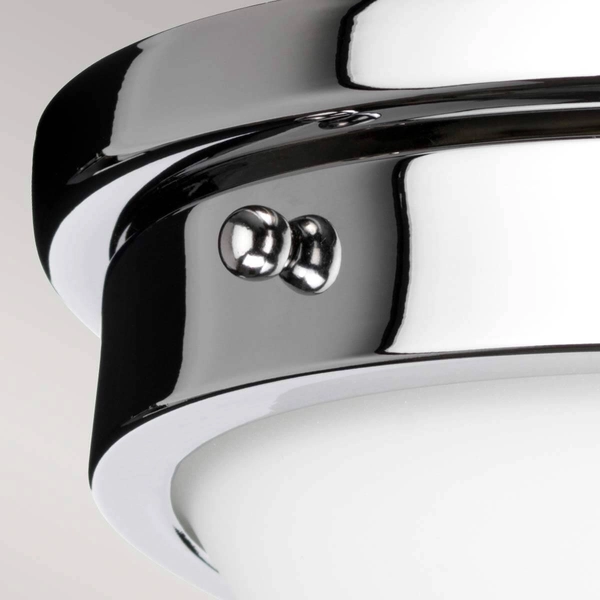 Okrągła lampa sufitowa Gravity FE-GRAVITY-F-PC do sypialni chrom biała