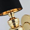 Ścienna lampa z abażurem Queen MB-8046-18 black gold Step klasyczna czarna złota