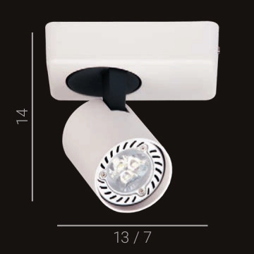 Reflektorowa LAMPA sufitowa ELVIRA SPL-3142A-1-WH Italux metalowa OPRAWA plafon regulowany downlight biały