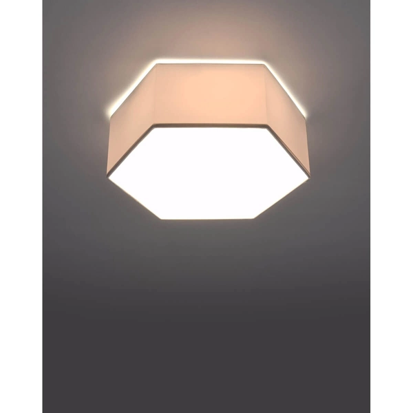 Sześciokątna lampa sufitowa SL.1056 do sypialni biała