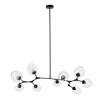 Salonowa lampa wisząca Modern orchid ST-1232-9 BLACK TRANSPARENT Step molekuły czarna