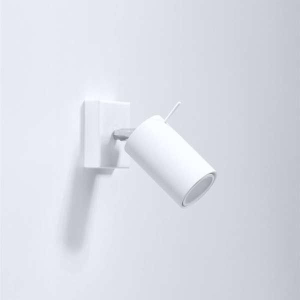 Biała lampa ścienna SL.1024 metalowy reflektorek do czytania