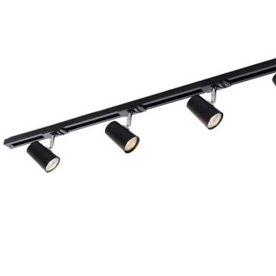 Czarny system szynowy Astley 914021 BL metalowy zestaw do salonu nowoczesny