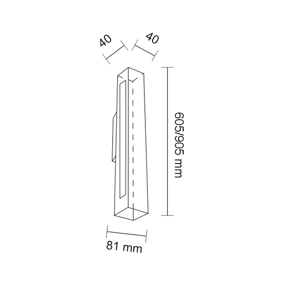 LAMPA ścienna OTARU 8641 Shilo łazienkowa OPRAWA metalowa KINKIET listwa LED 19,2W 4000K IP44 czarna