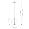 Szklana lampa wisząca kula Atomo QN-ATOMO-1P-PC LED 9W 3000K srebrny