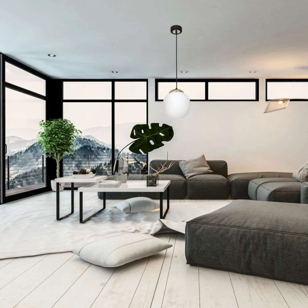 Loftowa LAMPA wisząca SPARTA MLP6495 Milagro okrągła OPRAWA szklany ZWIS kula ball biała złota