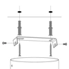 Molekułowa lampa wisząca Perla 33607 Sigma metalowa szklana złota biała