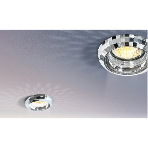 Wpuszczana lampa sufitowa CLOE AZ1466 Azzardo okrągła chrom