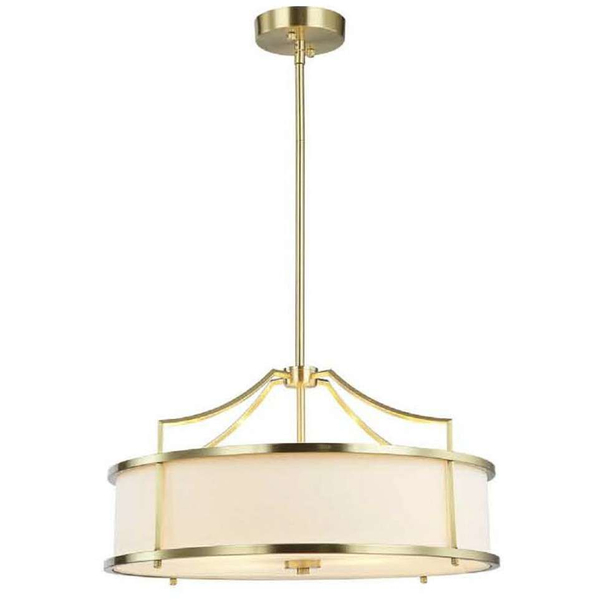 LAMPA okrągła Stanza Old Gold M Orlicki Design abażurowa OPRAWA wisząca w stylu klasycznym kremowa złota