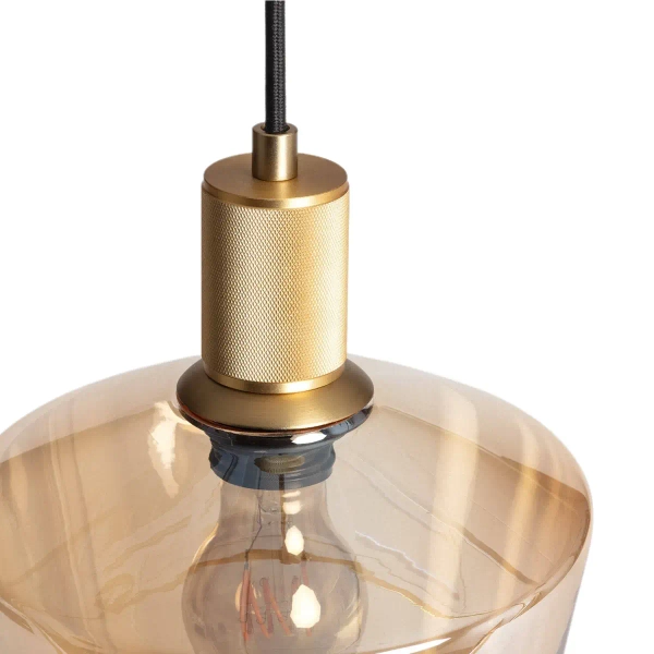 Lampa wisząca ze szkła Incanto ABR-LWS-A-INC nad stół bursztynowa