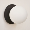 Loftowa LAMPA ścienna CAPE TOWN W01834BK Cosmolight szklany kinkiet do sypialni kula ball czarna