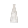 Ratanowa lampa wisząca boho GALIRIO LE45367 skandynawska biała