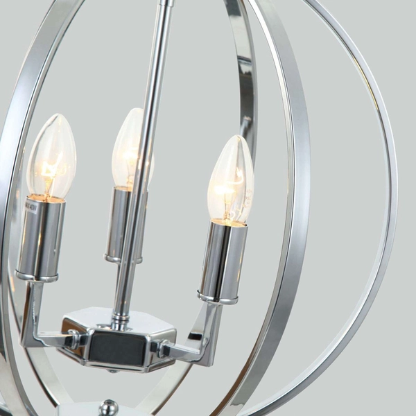 LAMPA wisząca Candi M Orlicki Design metalowa OPRAWA pierścienie rings ZWIS kula ball chrom