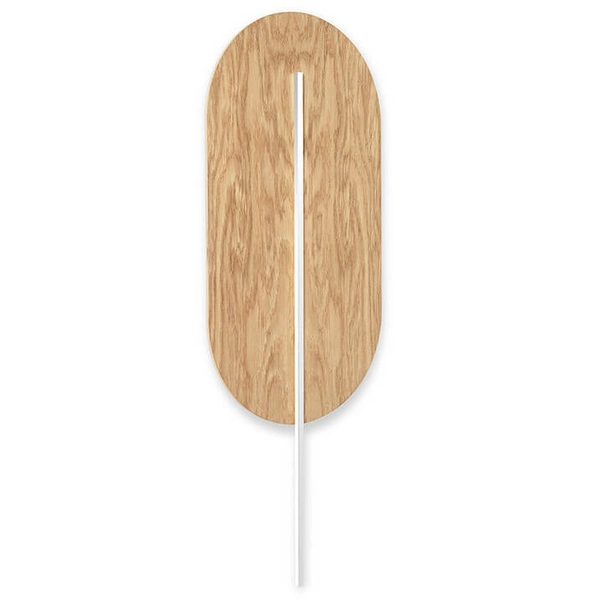 Drewniana ścienna lampa Rokke RKW21010 do jadalni brązowa biała