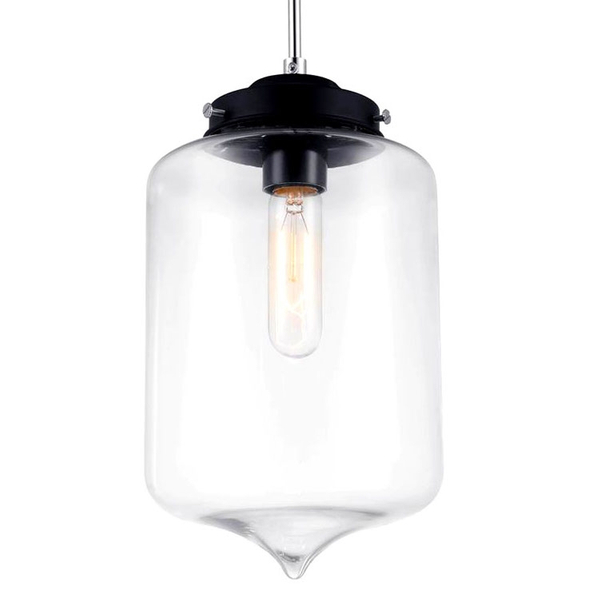 LAMPA wisząca TUBE MDM2095/1 B Italux szklana OPRAWA zwis szkło przezroczyste