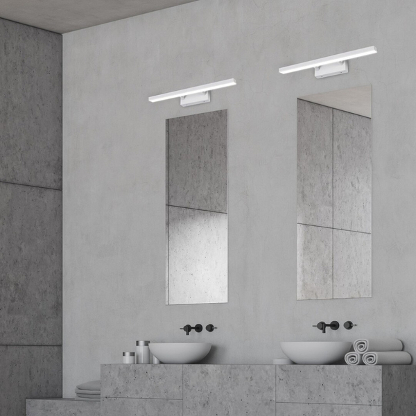 Kinkiet LAMPA ścienna ANDREW 5782 Rabalux metalowa OPRAWA regulowana LED 12W 3000K łazienkowa listwa IP44 biała matowa