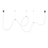 Lampa wisząca nowoczesna SNAKE MD1021-5 biała czarna metal PVC 72W 3000K 5M wąż ledowy