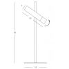 Minimalistyczna lampka stołowa 22030 LED 4W 3000K tubka regulowana czarny