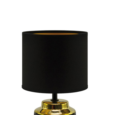 Ceramiczna LAMPKA stojąca HELENA 03788 Ideus stołowa LAMPA abażurowa czarna